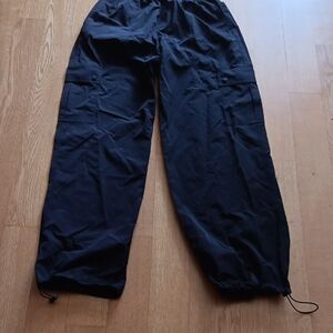 PINK Parachute Black Cargo Pants Sleek Design